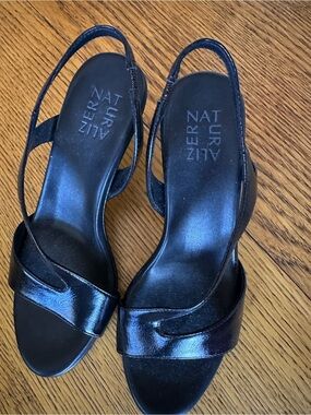 Naturalizer Black Patent Slingback Heels
